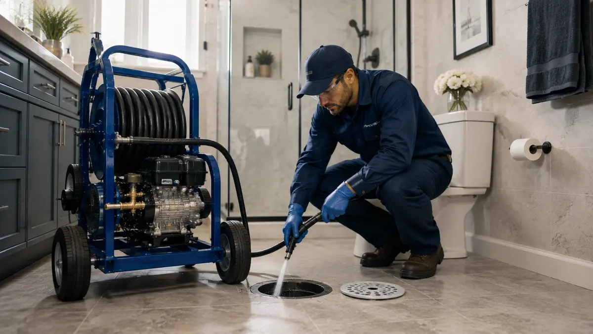 Bathroom Drain Hydro Jetting in Canoga Park