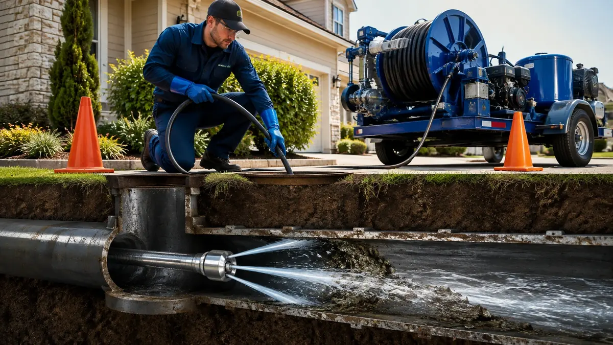 Main Sewer Line Hydro Jet Cleaning in Canoga Park