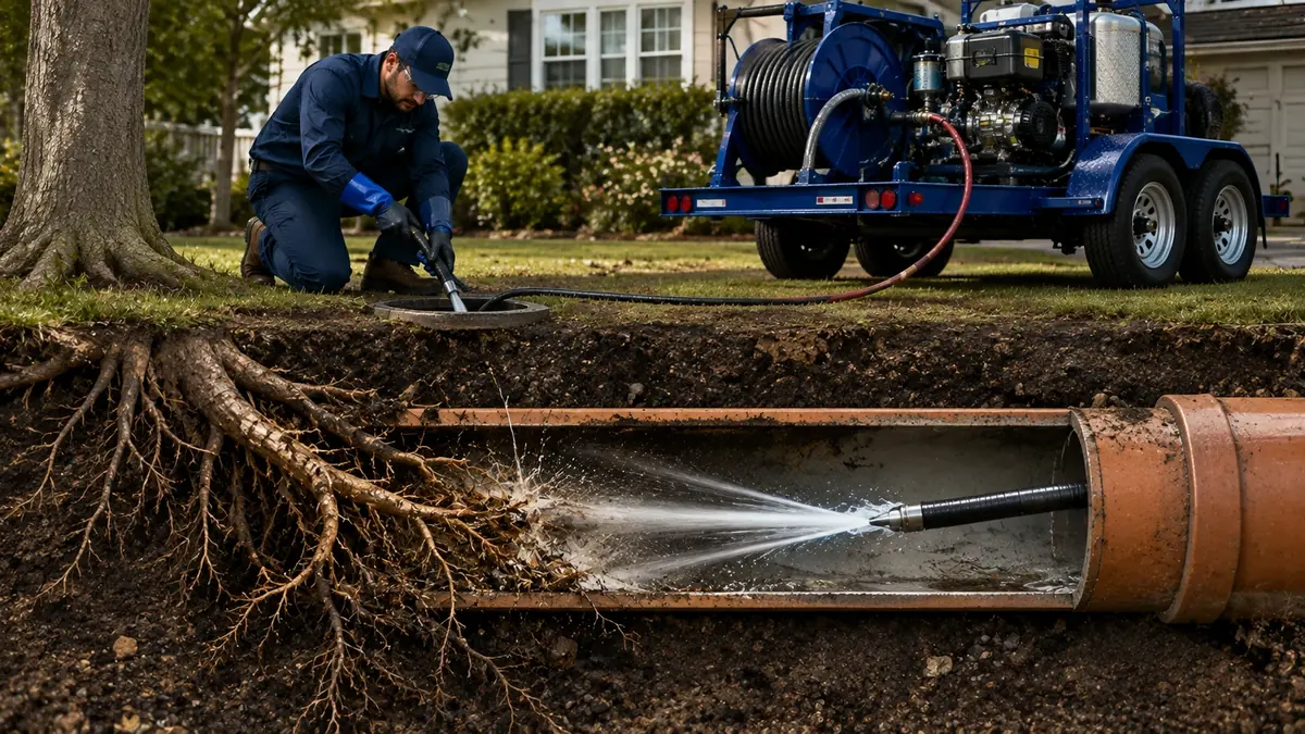 Tree Root Removal with Hydro Jetting in Canoga Park